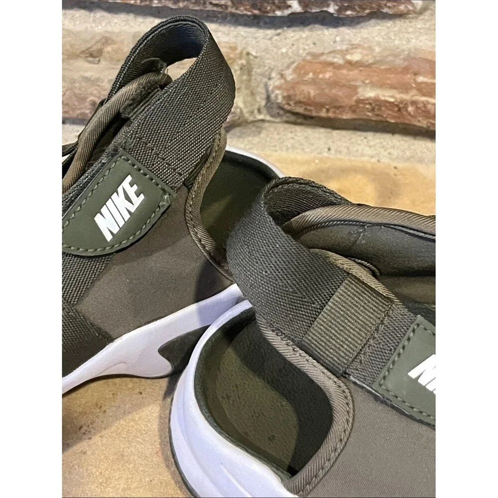 Nike Canyon Olive Green Athletic Sandals with White Sole